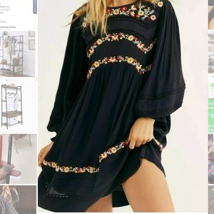 Free People Pasadena dress embroidered floral